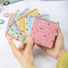 Karton Kapak Spiralli Çizgili Cep Defteri 10x10 6’lı Meow Kedi