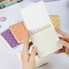 Karton Kapak Spiralli Çizgili Cep Defteri 10x10 6’lı Avokado