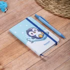 Sert Kapak Çizgili Not Defteri 9x14 Penguen 2