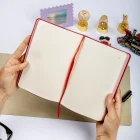 Esnek Kapaklı Noktalı Defter 13x19 Füme Vegan Deri