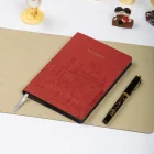 Esnek Kapaklı Noktalı Defter 13x19 Kırmızı Vegan Deri