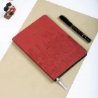 Esnek Kapaklı Noktalı Defter 13x19 Kırmızı Vegan Deri