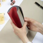 Esnek Kapaklı Noktalı Defter 13x19 Kırmızı Vegan Deri