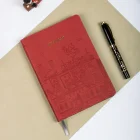 Esnek Kapaklı Noktalı Defter 13x19 Kırmızı Vegan Deri