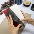 Esnek Kapaklı Noktalı Defter 13x19 Kırmızı Vegan Deri