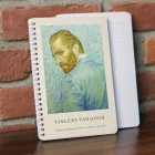 Karton Kapak Spiralli Çizgili Okul Defteri A5 4’lü Van Gogh Serisi