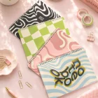 Karton Kapak Spiralli Kareli Okul Defteri A4 BUÇUK 4’lü Pattern Party