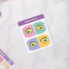 Magnetli Kitap Defter Ayracı 4lü Set - Avokado Serisi