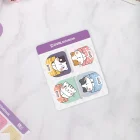 Magnetli Kitap Defter Ayracı 4lü Set - Meow Kedi Serisi