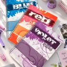 PP Plastik Kapak Spiralli Kareli Okul Defteri A4 3’lü - Colors