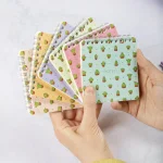 Karton Kapak Spiralli Çizgili Cep Defteri 10x10 6’lı Kaktüs