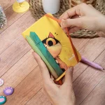 Sert Kapak Çizgili Not Defteri 9x14 Meow Kedili 2