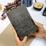 Esnek Kapaklı Noktalı Defter 13x19 Füme Vegan Deri