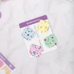 Magnetli Kitap Defter Ayracı 4lü Set - Çiçek Serisi