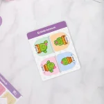 Magnetli Kitap Defter Ayracı 4lü Set - Kaktüs Serisi