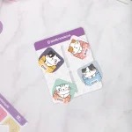 Magnetli Kitap Defter Ayracı 4lü Set - Meow Kedi Serisi