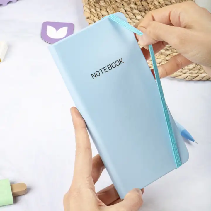 9x18 cm Sert Kapak Kareli Not Defteri – Tarihsiz Okul Defteri – Mavi