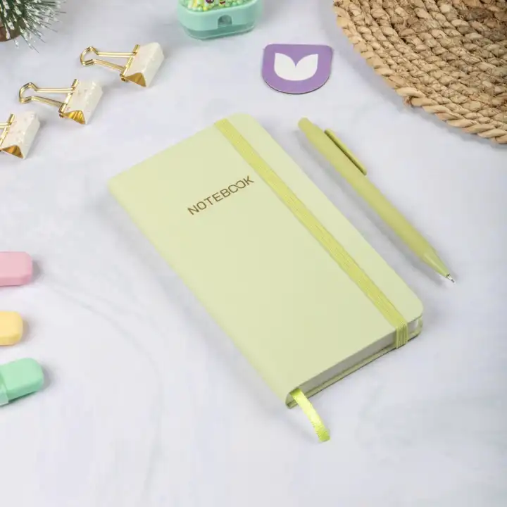 9x18 cm Sert Kapak Kareli Not Defteri – Tarihsiz Okul Defteri – Yeşil