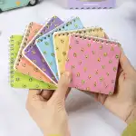 10x10 cm Spiralli Cep Defteri 6lı Set – Karton Kapak Mini Not Defteri – Avokado