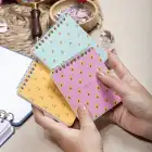 10x10 cm Spiralli Cep Defteri 3lü Set – Karton Kapak Mini Not Defteri – Meyve Desenli 1
