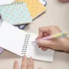 10x10 cm Spiralli Cep Defteri 3lü Set – Karton Kapak Mini Not Defteri – Meyve Desenli 1