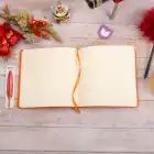 16,5x16,5 cm Yumuşak Vegan Deri Kapak Noktalı Not Okul Defteri - Kırmızı