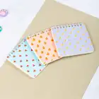 10x10 cm Spiralli Cep Defteri 3lü Set – Karton Kapak Mini Not Defteri – Meyve Desenli 2