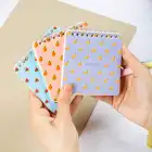 10x10 cm Spiralli Cep Defteri 3lü Set – Karton Kapak Mini Not Defteri – Meyve Desenli 2