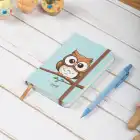 9x14 cm Sert Kapak Çizgili Not Defteri – Tarihsiz Okul Defteri – Baykuş 1