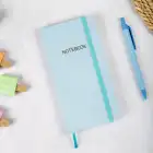 9x18 cm Sert Kapak Kareli Not Defteri – Tarihsiz Okul Defteri – Mavi