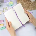 9x18 cm Sert Kapak Kareli Not Defteri – Tarihsiz Okul Defteri – Lila