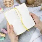 9x18 cm Yumuşak Vegan Deri Kapak Kareli Not Defteri – Tarihsiz Okul Defteri – Fıstık Yeşil