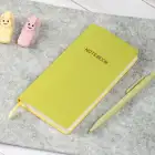 9x18 cm Yumuşak Vegan Deri Kapak Kareli Not Defteri – Tarihsiz Okul Defteri – Fıstık Yeşil