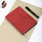 13x19 cm Yumuşak Vegan Deri Kapak Tarihsiz Not Okul Defteri - Kırmızı