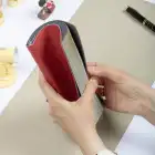 13x19 cm Yumuşak Vegan Deri Kapak Tarihsiz Not Okul Defteri - Kırmızı