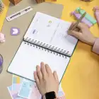 A5 Spiralli Süresiz Haftalık Planlayıcı – Kumaş Kapak Ajanda – Turkuaz