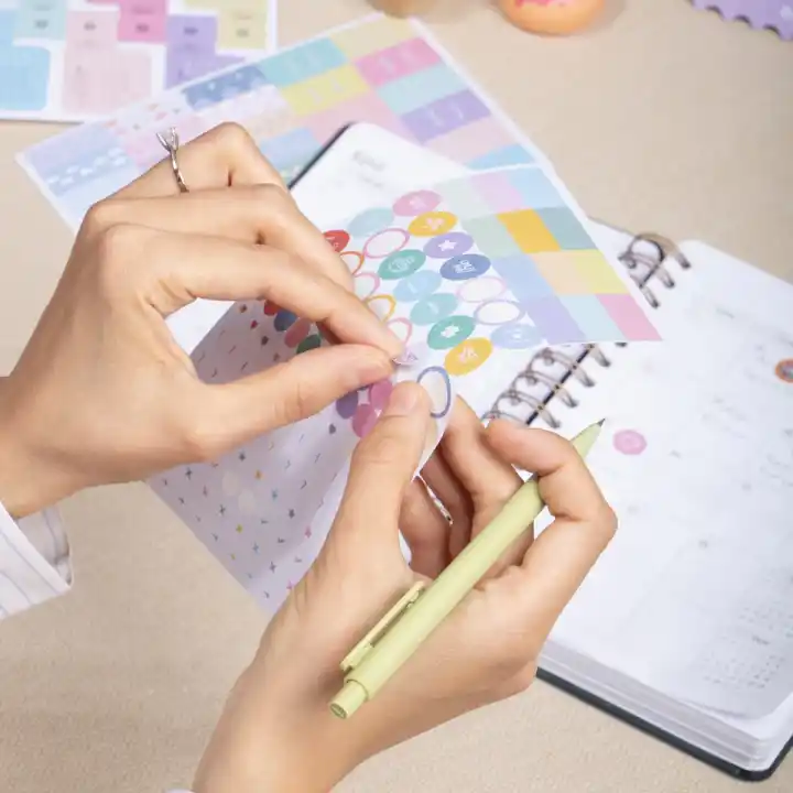 12li Akademik Ajanda Hediye Seti - 15x21 cm - Kumaş ve Vegan Deri