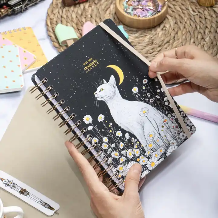 12li Akademik Ajanda Yılbaşı Hediye Seti - 15x21 cm - Kuşe Kapak