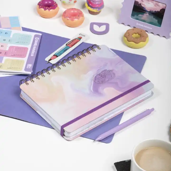 2025-2026 A5 Akademik Ajanda Spiralli Kuşe Kapak 16 Aylık - Renklerin Dansı