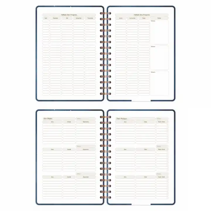 2025-2026 A5 Akademik Ajanda Spiralli Kuşe Kapak 16 Aylık - Yıldızlı Gökyüzü