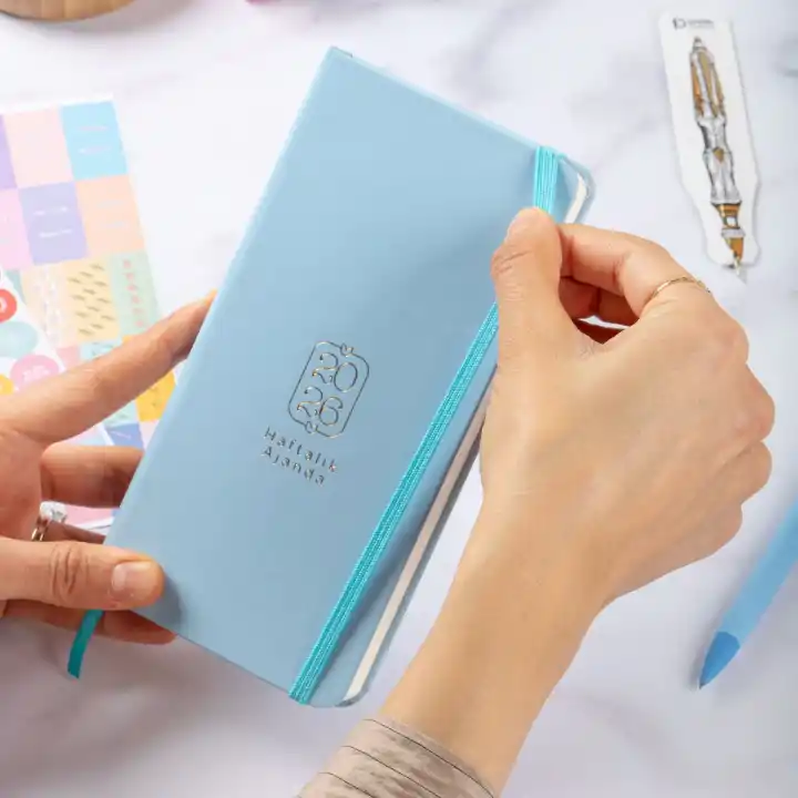 2026 Haftalık Ajanda 9x18 cm Sert Kapak - Mavi