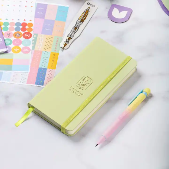 2026 Haftalık Ajanda 9x18 cm Sert Kapak - Yeşil