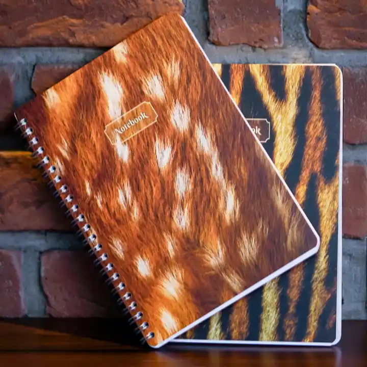 A5 Spiralli Karton Kapak 2li Set Kareli Ders Programlı Not Okul Defteri - Ceylan, Kaplan