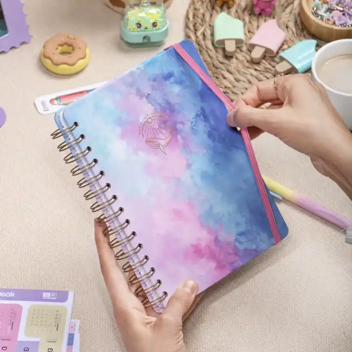 A5 Süresiz Haftalık Planlayıcı Spiralli Kuşe Kapak - Renklerin Dansı