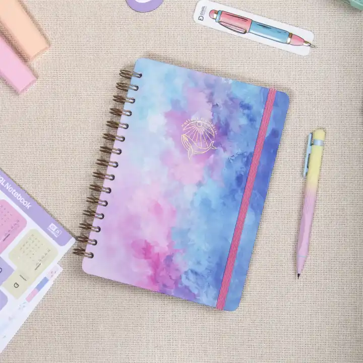 A5 Süresiz Haftalık Planlayıcı Spiralli Kuşe Kapak - Renklerin Dansı