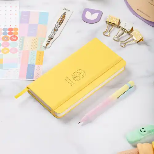 2026 Haftalık Ajanda 9x18 cm Sert Kapak - Sarı