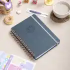 12li Akademik Ajanda Hediye Seti - 15x21 cm - Kumaş ve Vegan Deri