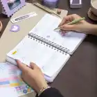 12li Tarihsiz Planlayıcı Ajanda Yılbaşı Hediye Seti - 15x21 cm - Vegan Deri Kapak