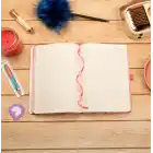 13,5x20 cm Çiçekli Sert Kapak Noktalı Tarihsiz Dikişli Not Okul Defteri