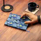 13,5x20 cm Mozaik Sert Kapak Noktalı Tarihsiz Dikişli Not Okul Defteri